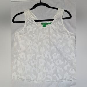 Tibi Sz Medium Floral Elevated Closet Staple Tank Top With Smocked Detailing